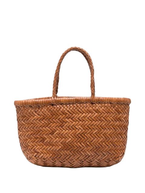 DRAGON DIFFUSION mini Flat Gora braided-handle tote bag - Brown - zdjęcie produktu nr 2