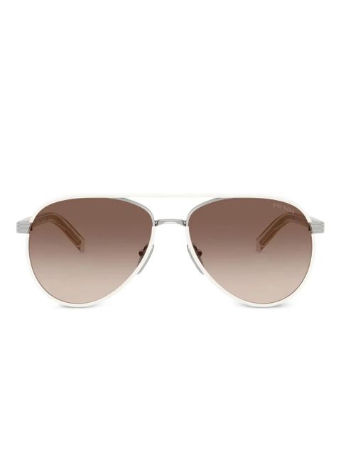 Prada Eyewear logo-engraved sunglasses - White - zdjęcie produktu nr 1