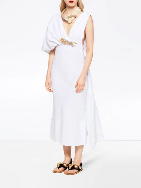 Miu Miu v-neck dress - White