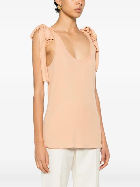 Chloé tie-fastening tank top - Orange