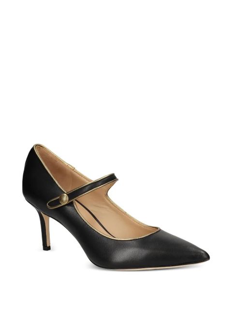 Lauren Ralph Lauren 70mm Lanette button-strap pumps - Black