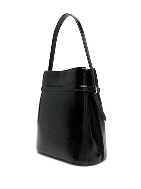TOTEME belted naplack-leather bucket bag - Black - zdjęcie produktu nr 2