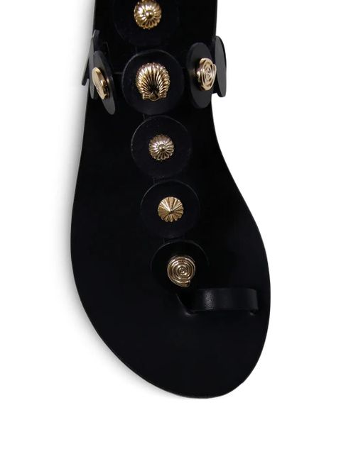 Ancient Greek Sandals embellished buckle sandals - Black