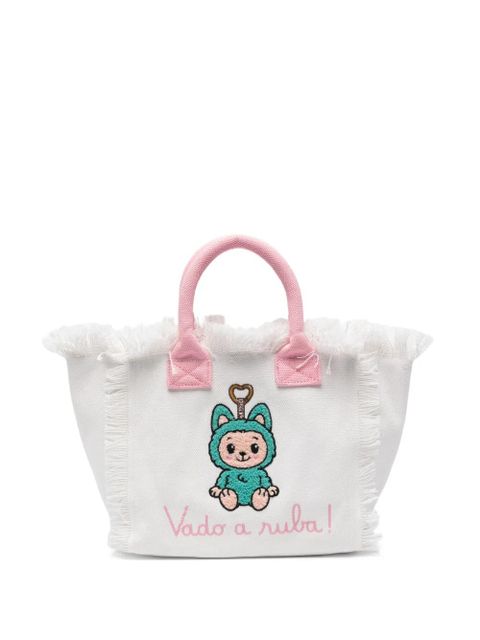 MC2 Saint Barth Colette fringed embroidered tote bag - White - zdjęcie produktu nr 1