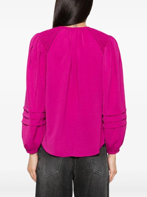 MARANT ÉTOILE Lamaya tie-neck blouse - Pink