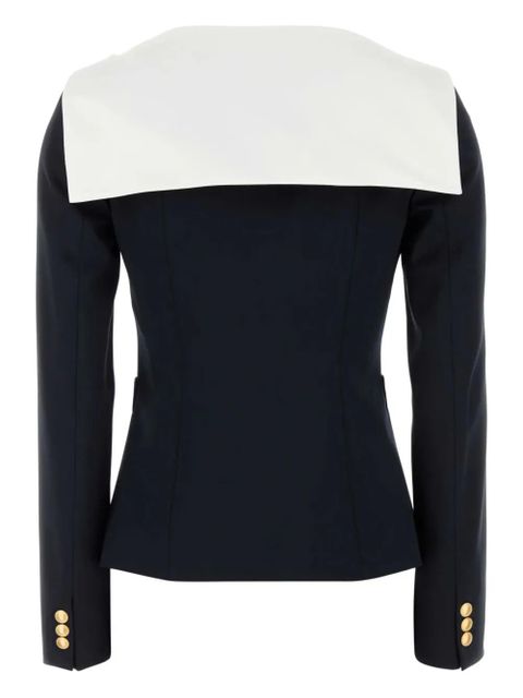 Alessandra Rich contrast-collar blazer - Blue - zdjęcie produktu nr 2