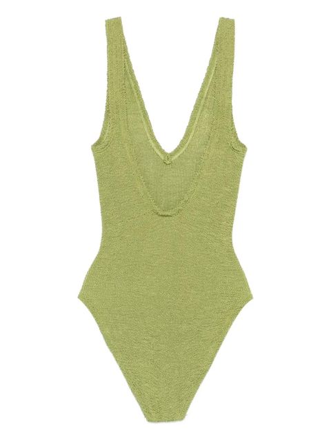 Hunza G Sadie V-neck swimsuit - Green - zdjęcie produktu nr 2