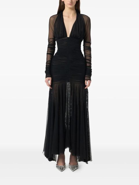 Blumarine ruched tulle dress - Black