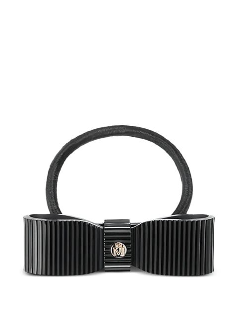 Maison Michel Margaret bow-detail hair scrunchie - Black - zdjęcie produktu nr 1