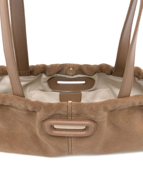 Maje heart-charm shoulder bag - Brown