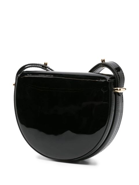 Prada triangle-logo patent leather shoulder bag - Black