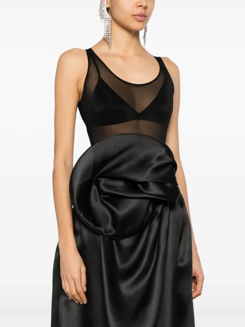 Magda Butrym mesh scalloped bodysuit - Black - zdjęcie produktu nr 2