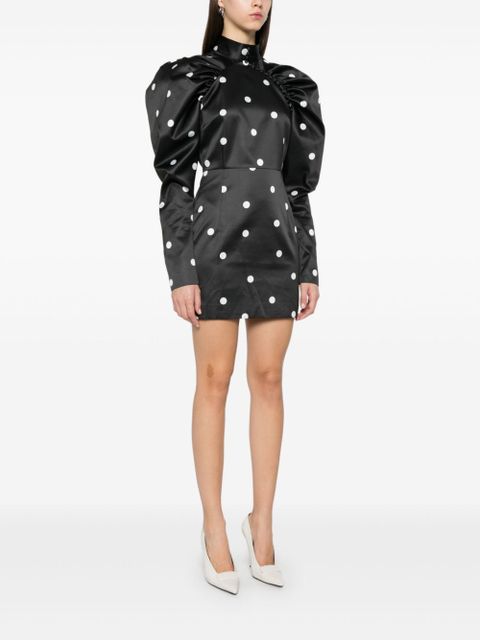 ROTATE BIRGER CHRISTENSEN satin mini dress - Black