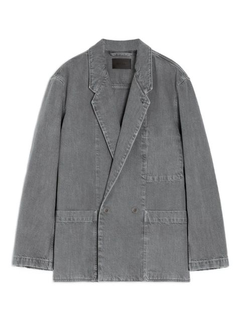 LEMAIRE double-breasted patch-pocket blazer - Grey