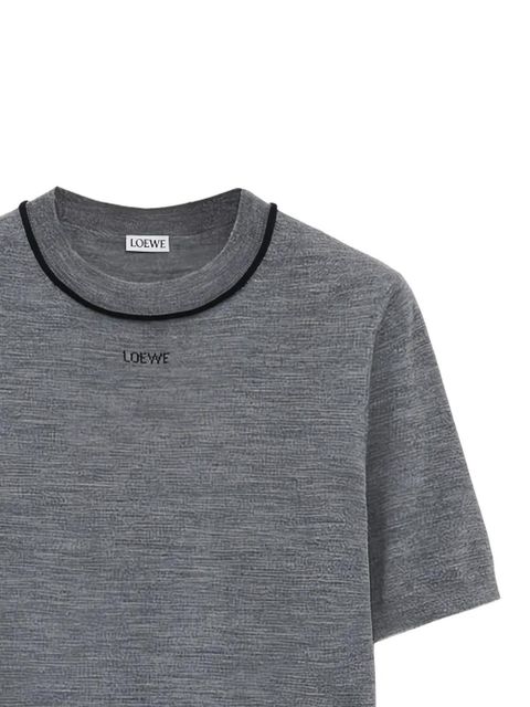 LOEWE logo-detail knitted T-shirt - Grey - zdjęcie produktu nr 2