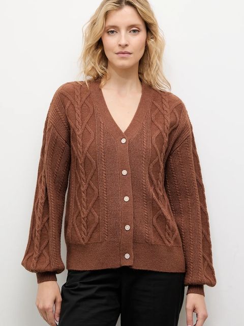 Answear.LAB kardigan z kaszmirem damski kolor brązowy - zdjęcie produktu nr 2