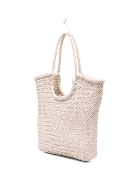 DRAGON DIFFUSION woven braided tote bag - Neutrals