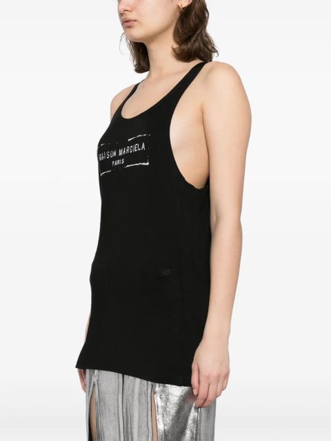 Maison Margiela printed tank top - Black - zdjęcie produktu nr 2