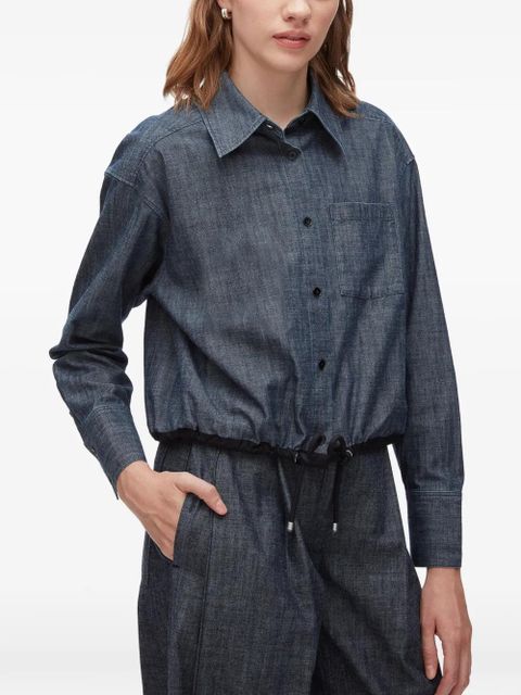 3.1 Phillip Lim drawstring long-sleeve shirt - Blue