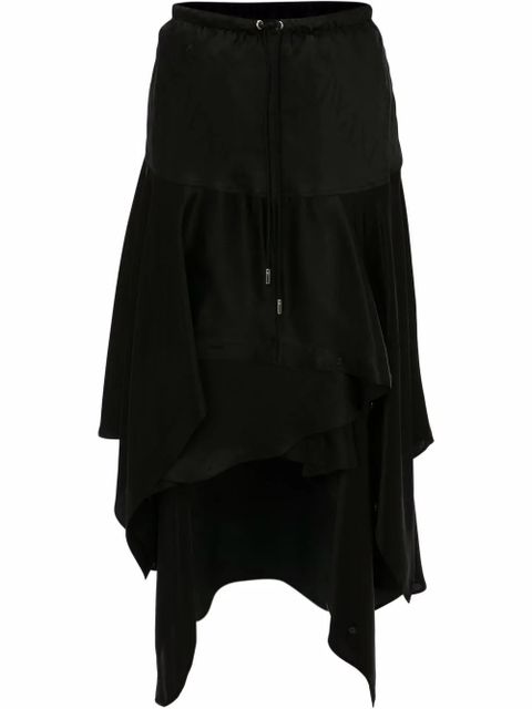 JW Anderson layered asymmetric midi skirt - Black - zdjęcie produktu nr 1