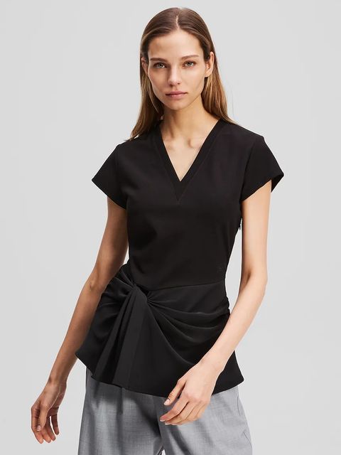 Karl Lagerfeld t-shirt damski kolor czarny A3W17011 - zdjęcie produktu nr 1