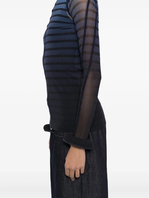 Jean Paul Gaultier 3D striped top - Blue