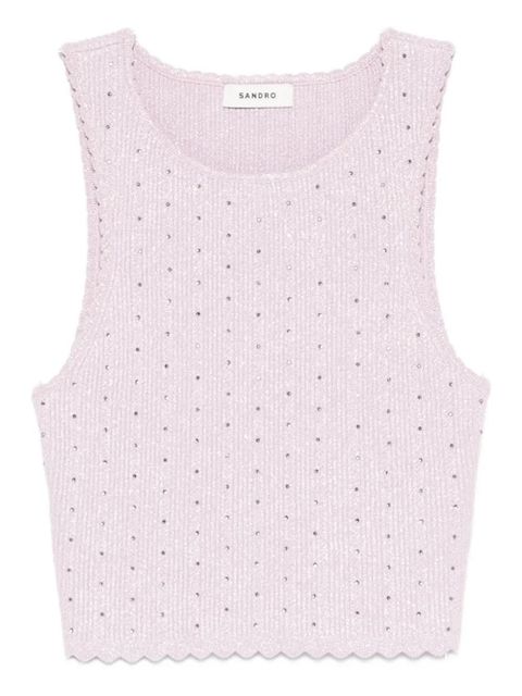 SANDRO scalloped-hem tank top - Purple - zdjęcie produktu nr 1