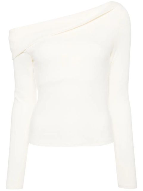 Reformation Elio off-shoulder top - Neutrals - zdjęcie produktu nr 1