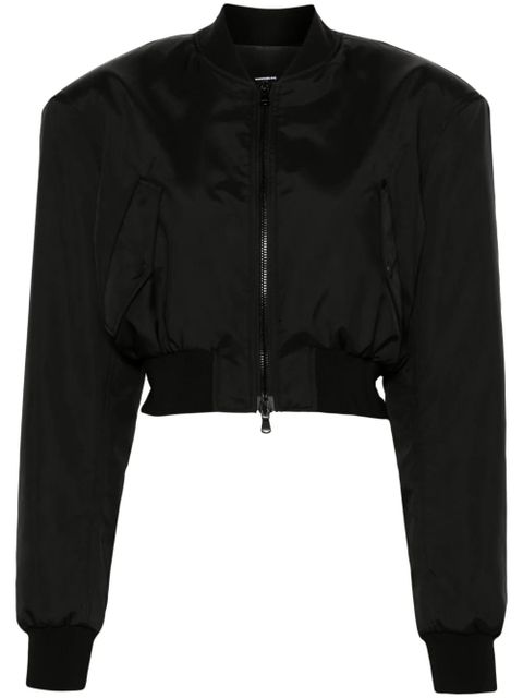 WARDROBE.NYC zip-up cropped bomber jacket - Black - zdjęcie produktu nr 1