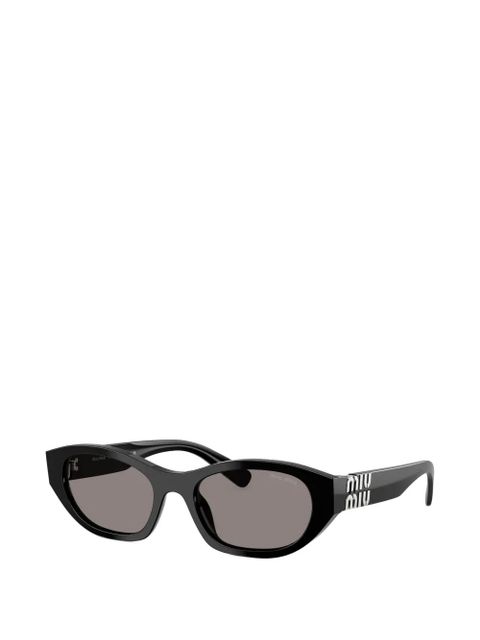 Miu Miu Eyewear geometric-frame logo sunglasses - Black - zdjęcie produktu nr 2