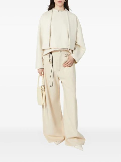 Sportmax double layered sweater - Neutrals
