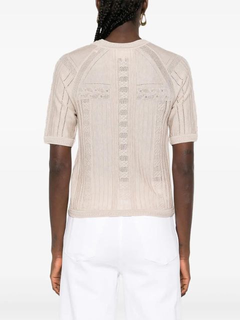 Ba&Sh Philo eyelet-knit top - Neutrals