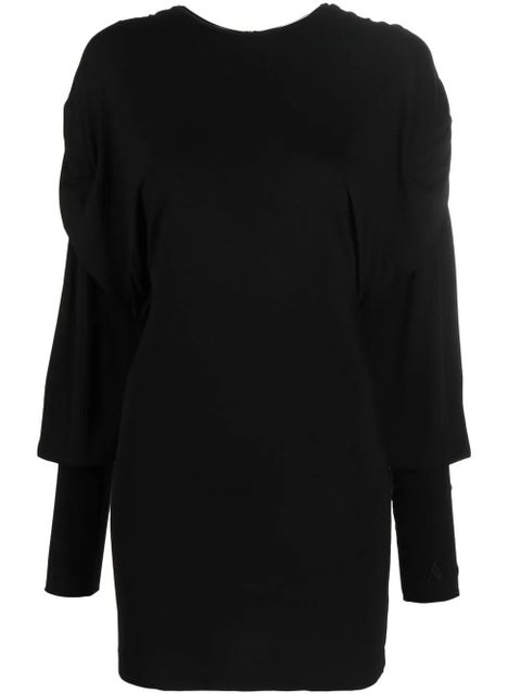 The Attico gathered-sleeve detail dress - Black - zdjęcie produktu nr 1