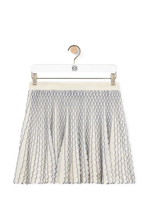 LOEWE Mini skirt in viscose - White - zdjęcie produktu nr 1