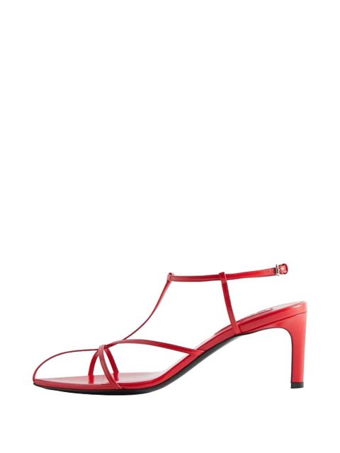 Jil Sander strap heeled sandals - Red - zdjęcie produktu nr 2