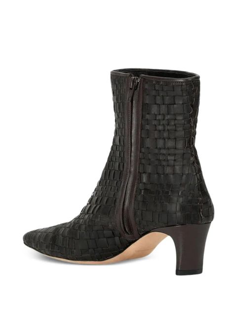 STAUD Wally woven ankle boots - Brown