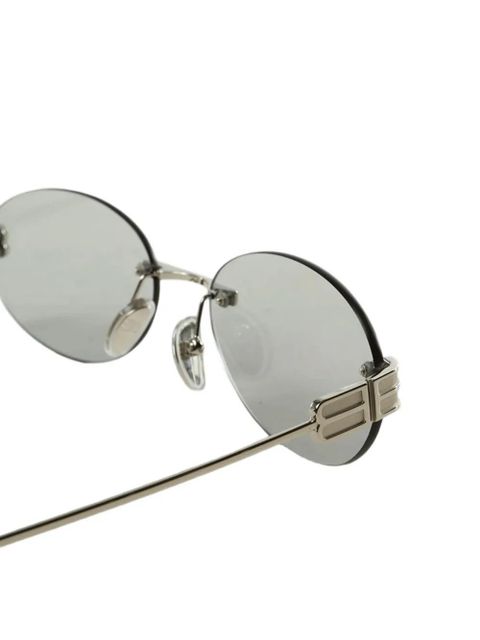 Balenciaga Gossip oval-frame sunglasses - Silver