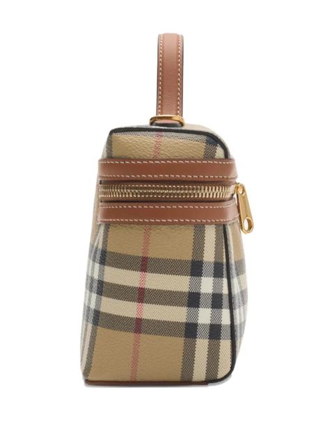 Burberry mini check vanity cross body bag - Neutrals