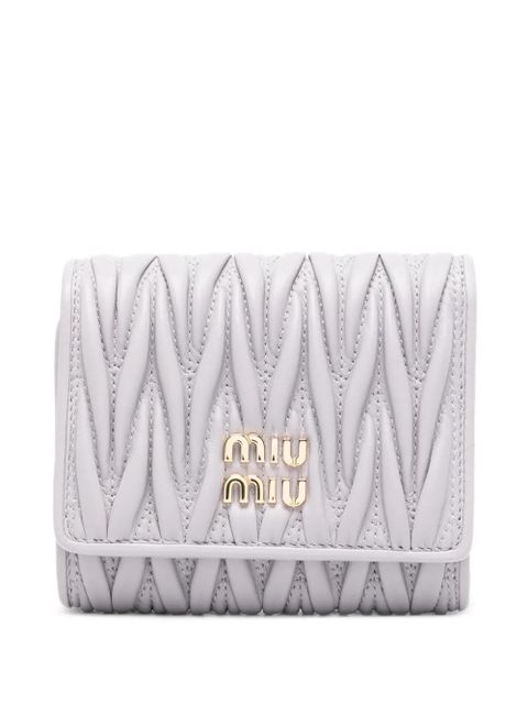 Miu Miu small quilted logo wallet - Purple - zdjęcie produktu nr 1