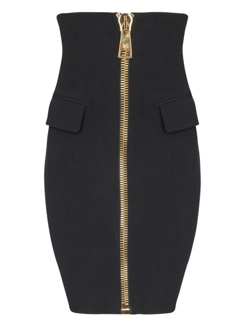 Balmain zip-front pocket short skirt - Black - zdjęcie produktu nr 1