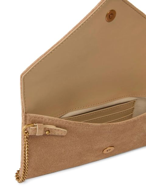 PINKO small suede clutch bag - Neutrals