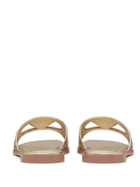 Valentino Garavani VLogo cut-out sandals - Gold