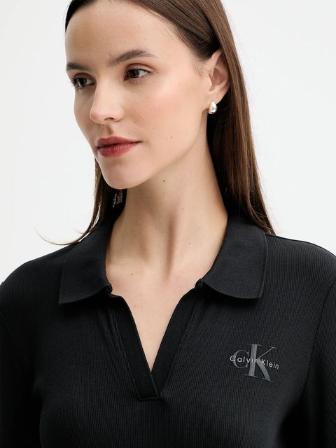 Calvin Klein Jeans sukienka kolor czarny mini rozkloszowana LV047D214G