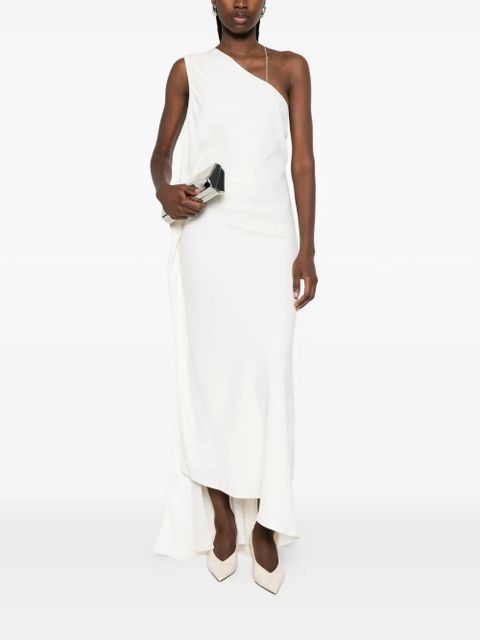 Victoria Beckham one-shoulder chain-detail dress - White - zdjęcie produktu nr 2
