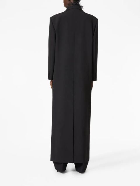 Valentino Garavani embroidered wool coat - Black