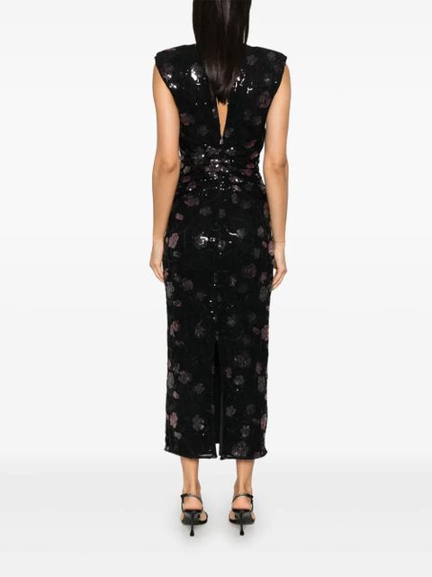 ROTATE BIRGER CHRISTENSEN lace midi dress - Black