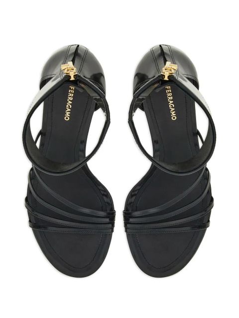 Ferragamo curved-heel sandals - Black