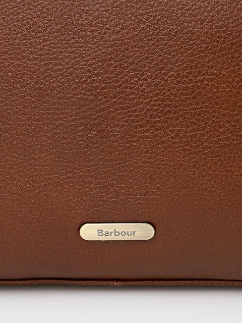 Barbour torebka skórzana kolor brązowy LBA0489