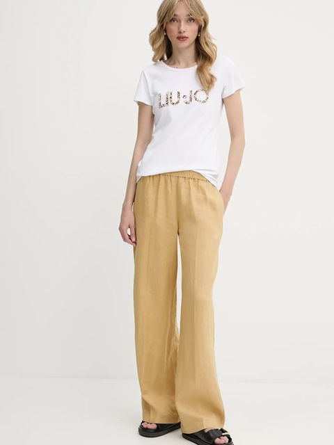 Liu Jo t-shirt damski kolor biały VA5154.JS003 - zdjęcie produktu nr 2