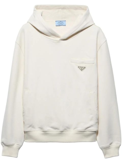Prada Cotton fleece hoodie - Neutrals - zdjęcie produktu nr 1